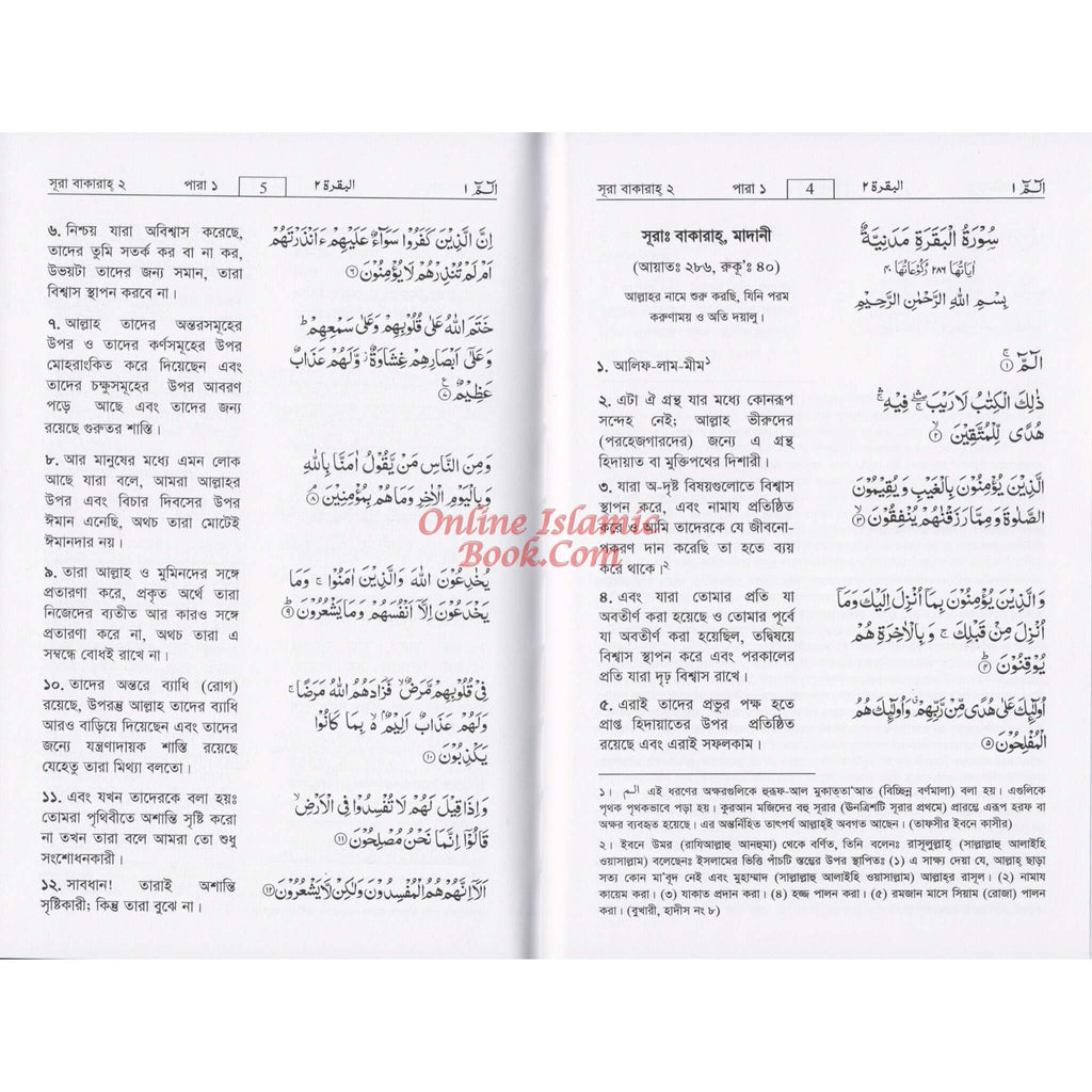 Quran in Bengali Language ( Arabic To Bengali Translation With Tafseer) Bangla Quran , Bangali Quran