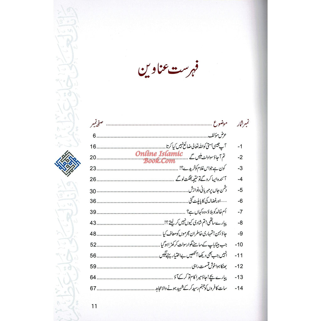 Akhlaq e nabwi Ke Sunehray Waqiyat (Urdu Language) By Abdul Malik Mujahid
ISBN: 9786035002592