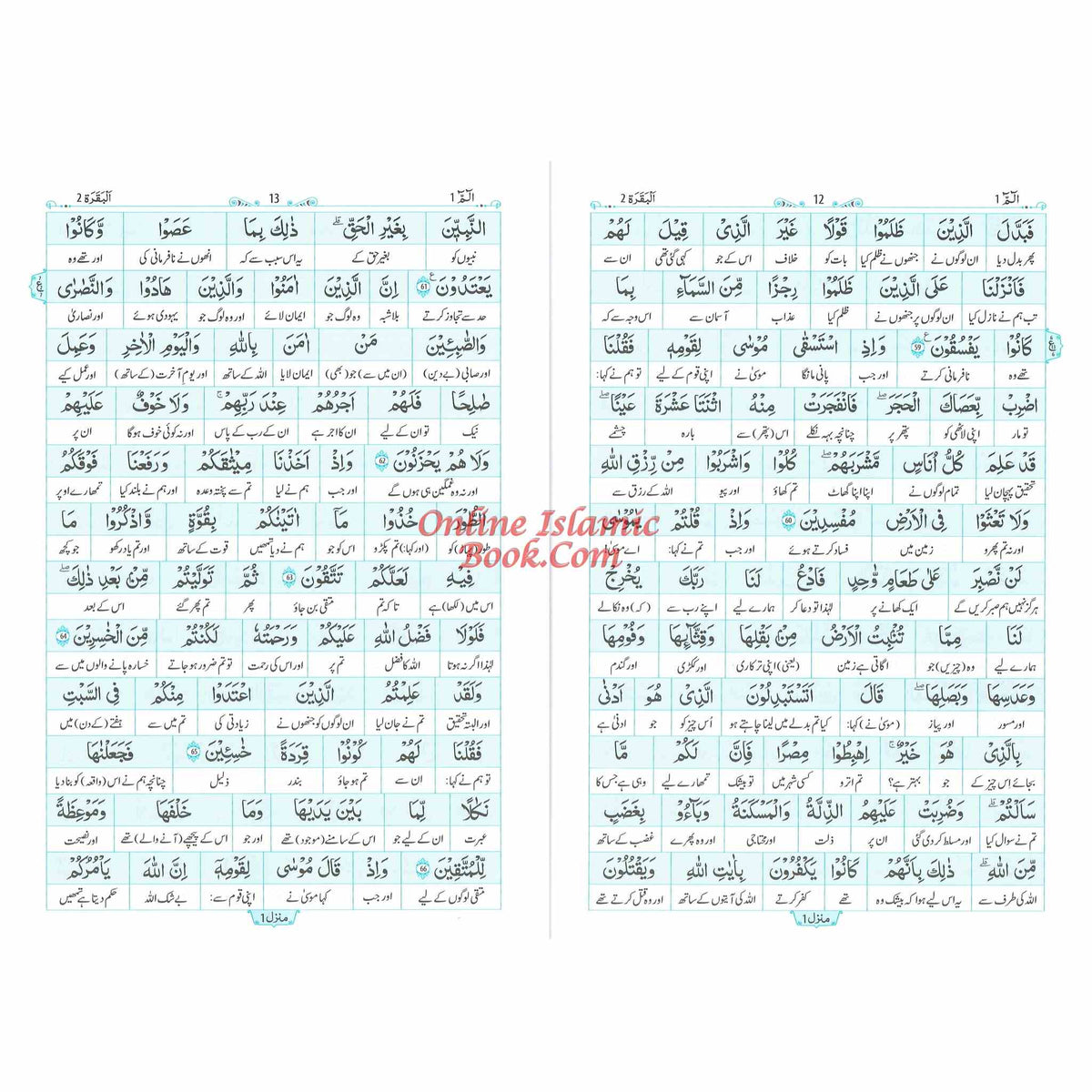 URDU Al Quran Al kareem Lafz Ba Lafz Urdu Tarjuma