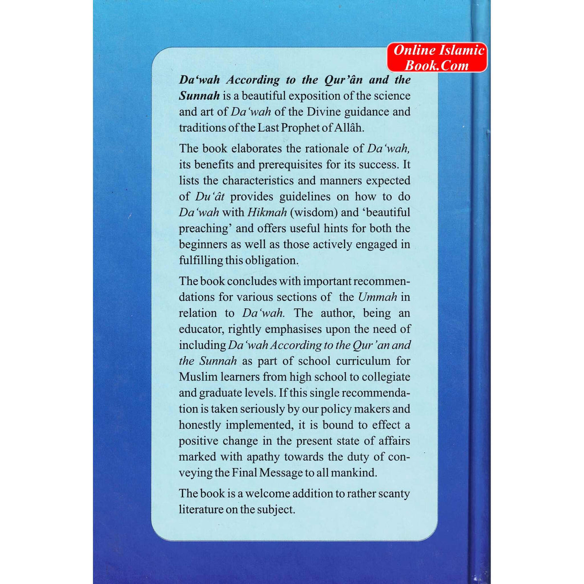 Dawah According to the Qur'an & Sunnah By Norlain Dindang Mababaya