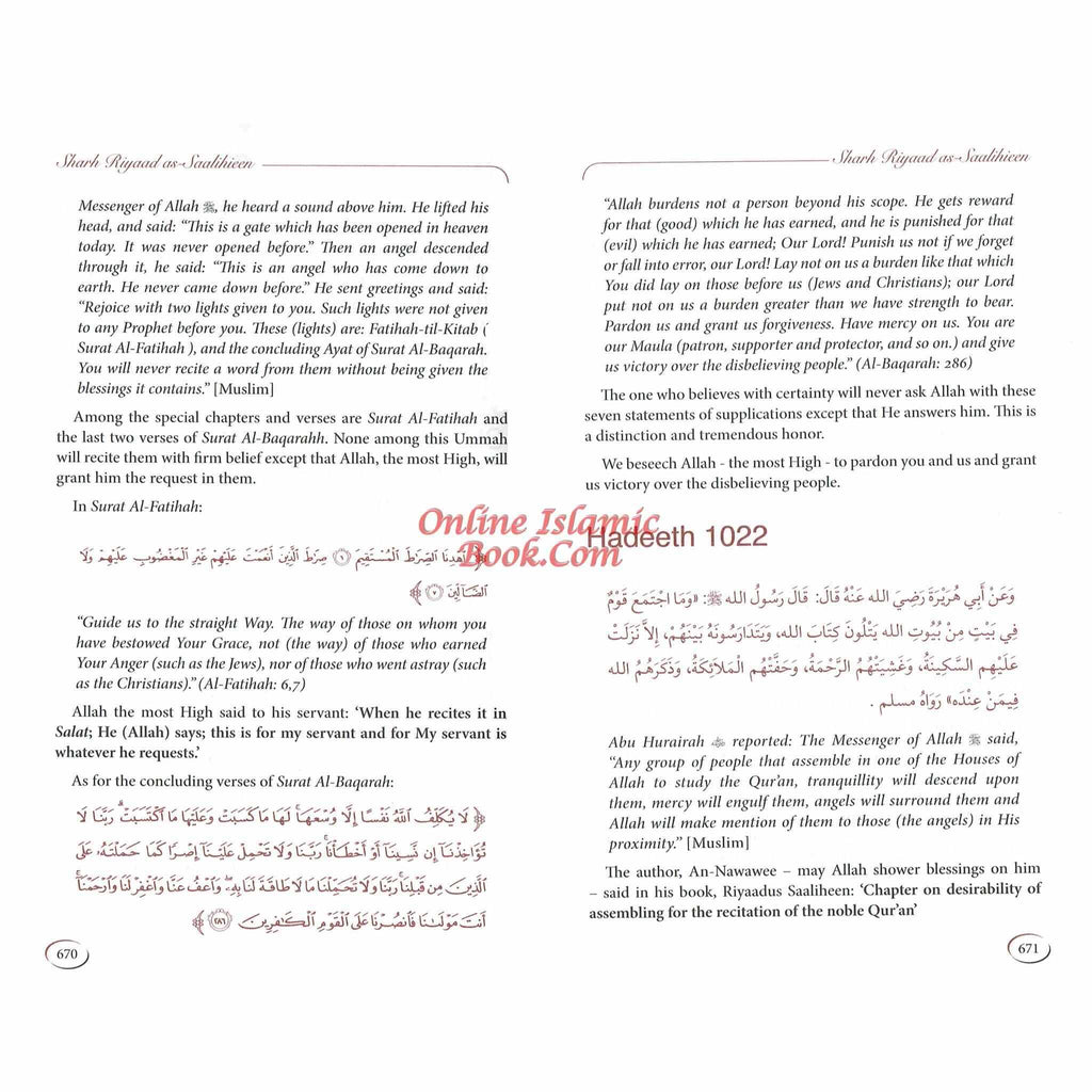 Explanation of Riyad-us-Saliheen Vol 3 and 4-Salih Uthaymeen By Sheikh Muhammad Bin Salih Al-Uthaymeen ISBN: 9786035004176