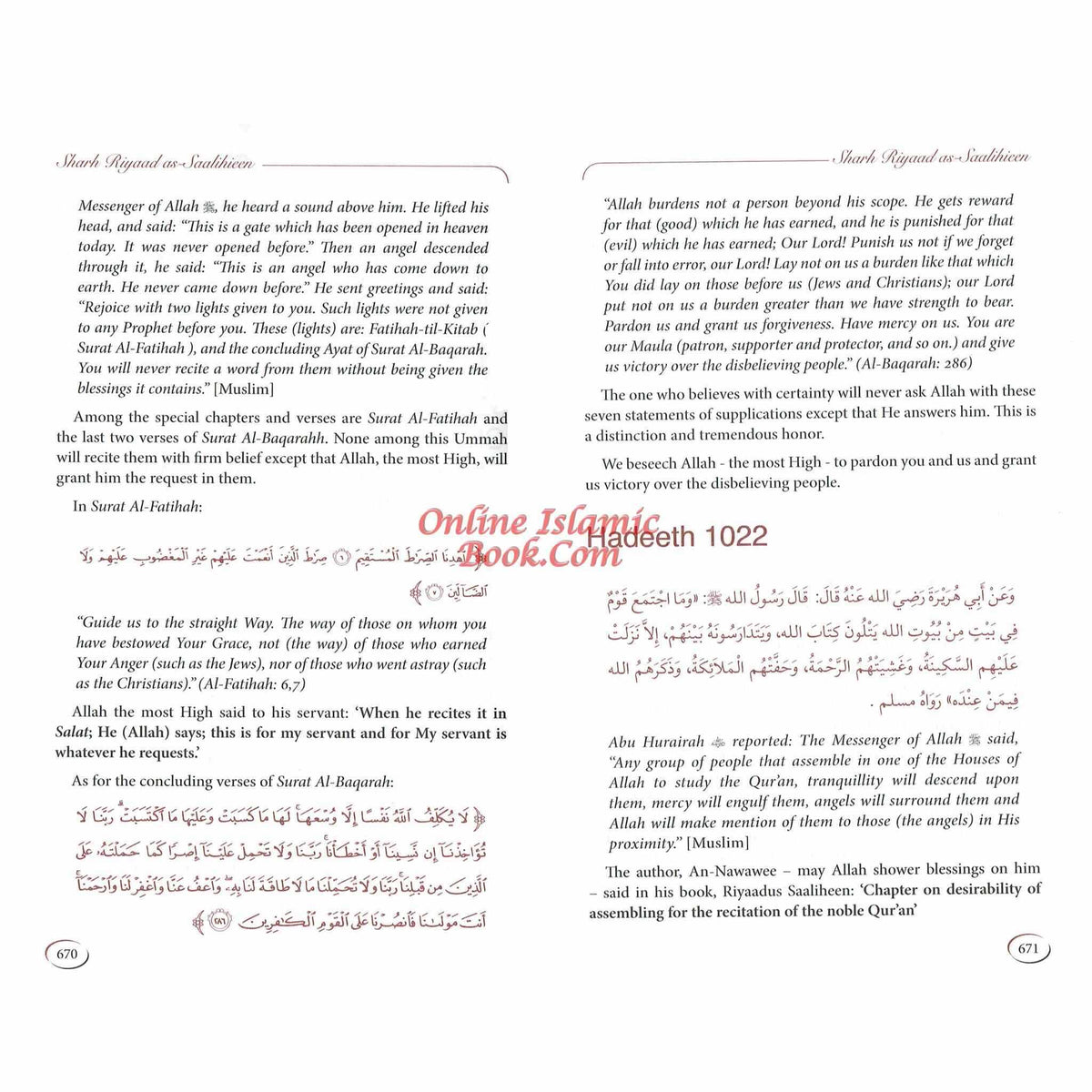 Explanation of Riyad-us-Saliheen Vol 3 and 4-Salih Uthaymeen By Sheikh Muhammad Bin Salih Al-Uthaymeen ISBN: 9786035004176