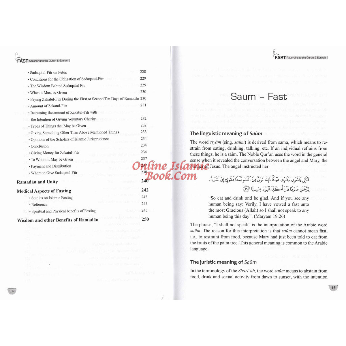 Fast According to Quran; Sunnah By Professor Muhammad Zulfiqar
ISBN: 9786035001618