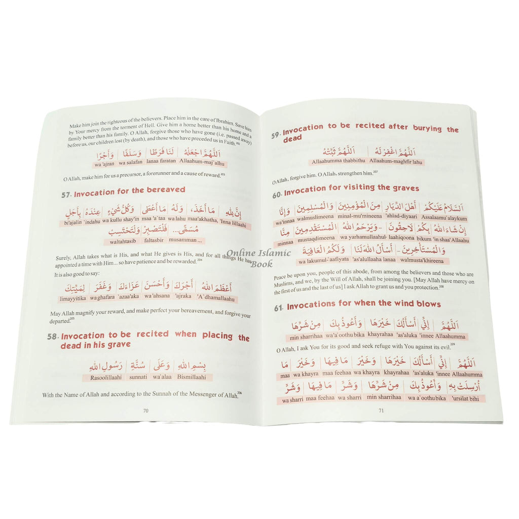 Fortress of the Muslim With Word For Word Arabic text Transliteration in Roman Script