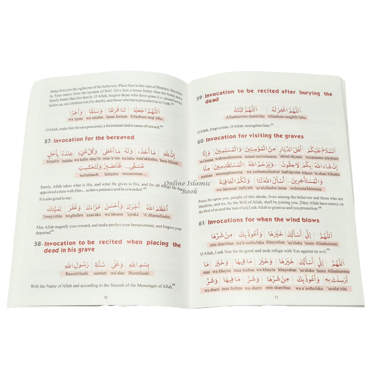 Fortress of the Muslim With Word For Word Arabic text Transliteration in Roman Script