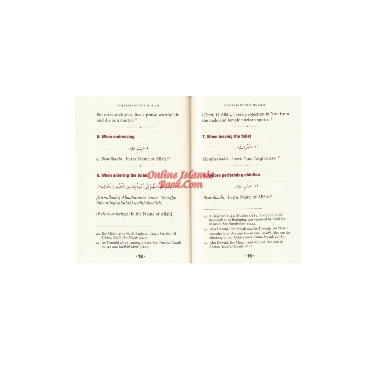 Fortress Of The Muslim,Pocket Size,Dua supplications from the Quran and Sunnah
ISBN: 9781910015179