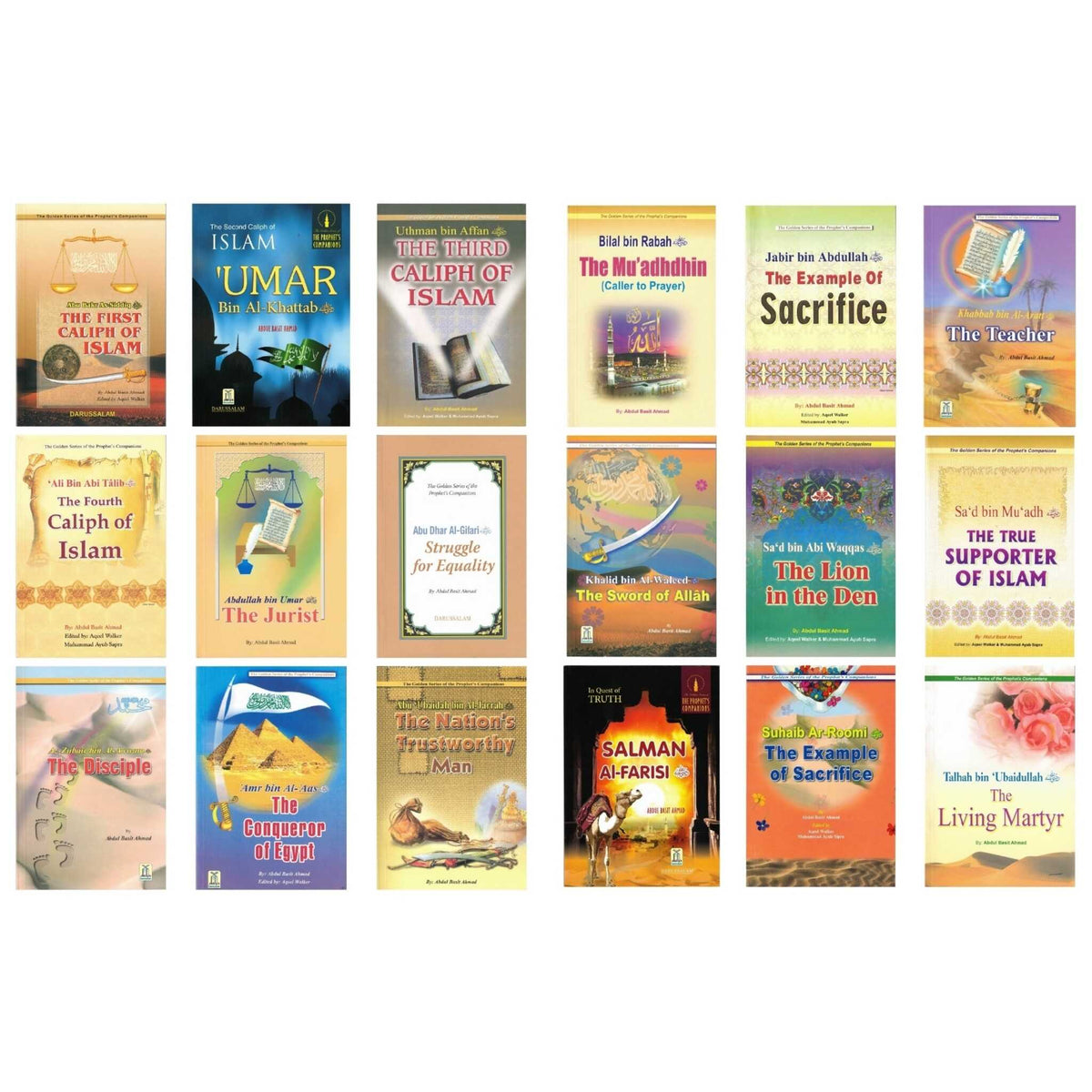 Golden Series of the Prophets Companions (Set of 18 books or Individual Book) By Darussalam Research (For Youth)