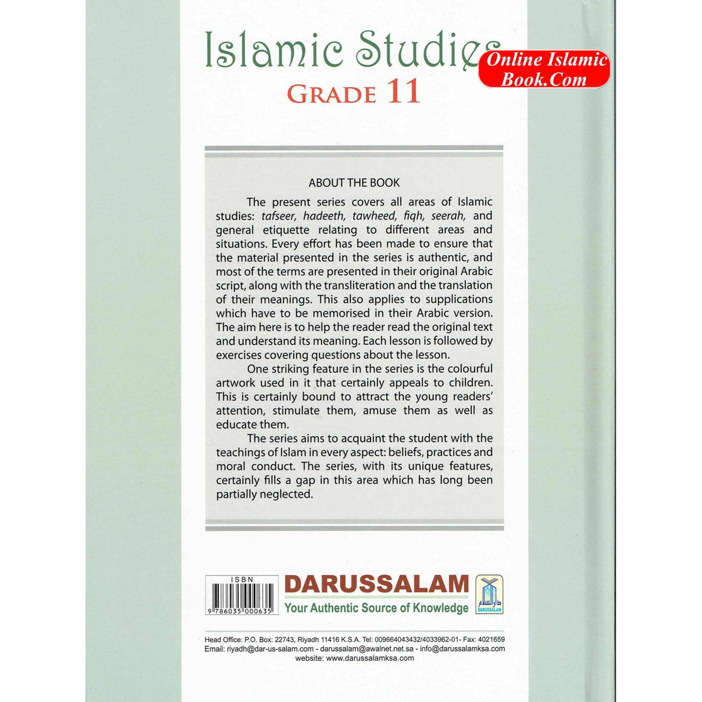 Islamic Studies Grade 11 By Maulvi Abdul Aziz Darussalam Publications
ISBN: 9786035000635