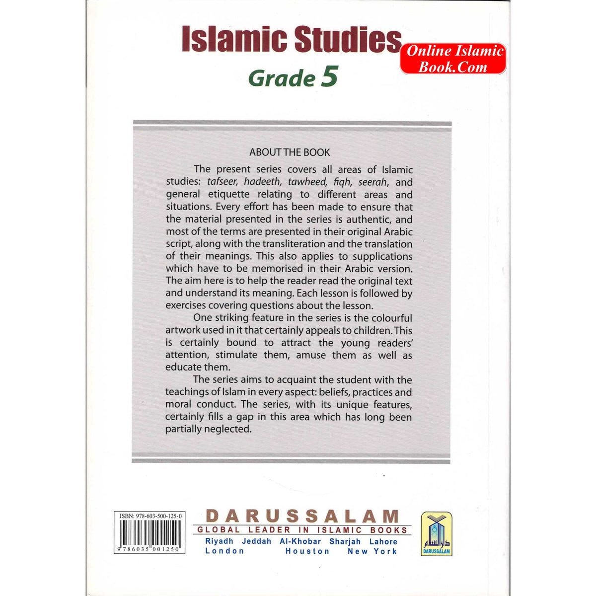 Islamic Studies Grade 5 By Maulvi Abdul Aziz Darussalam Publications
ISBN: 9786035003544
