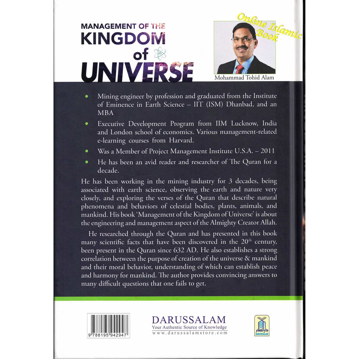 Management Of the Kingdom of Universe, Uranic Perspective Muhammad Tohid Alam
,9788195942947