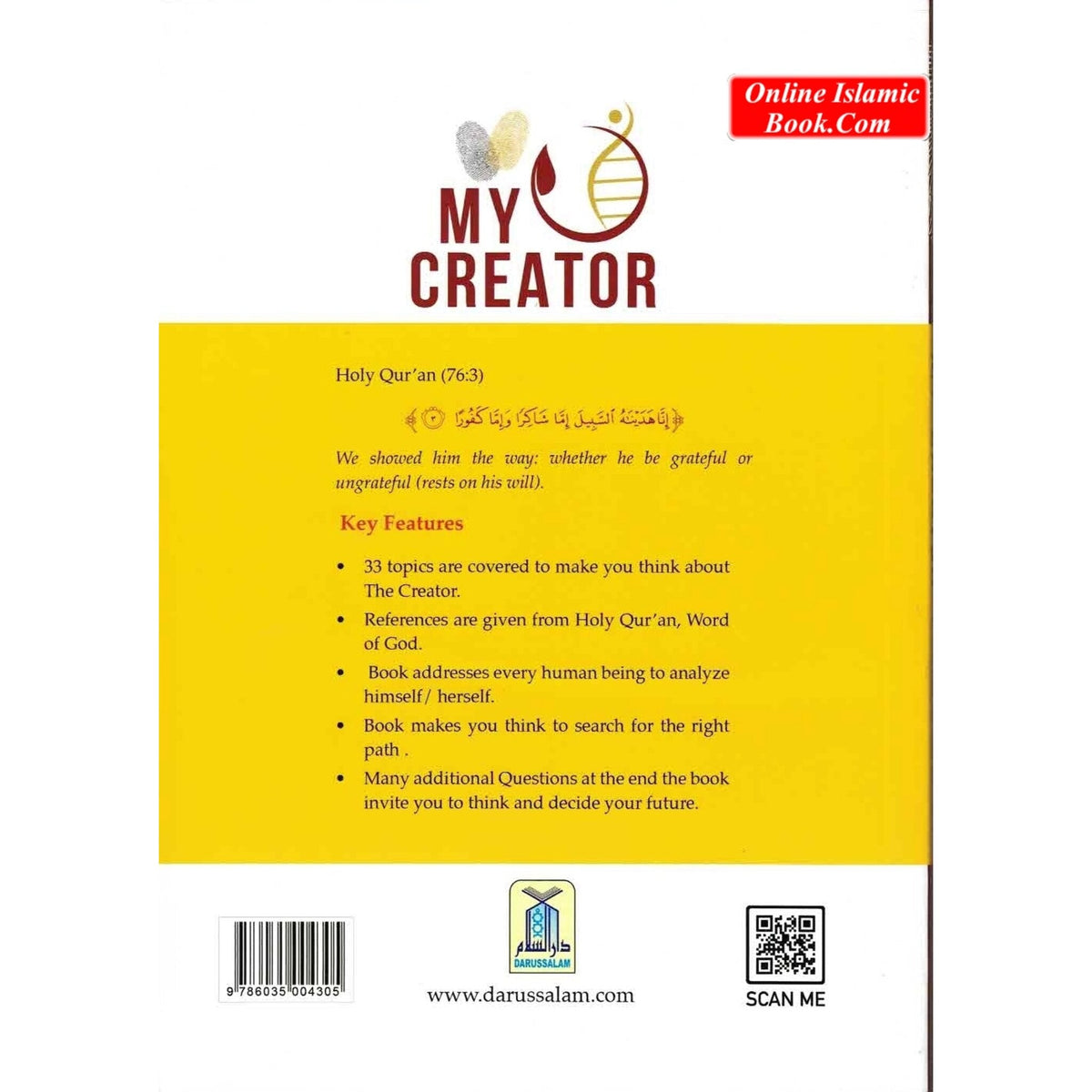 My Creator by Dr. Zahoor Ali Shaikh
ISBN: 9786035004305