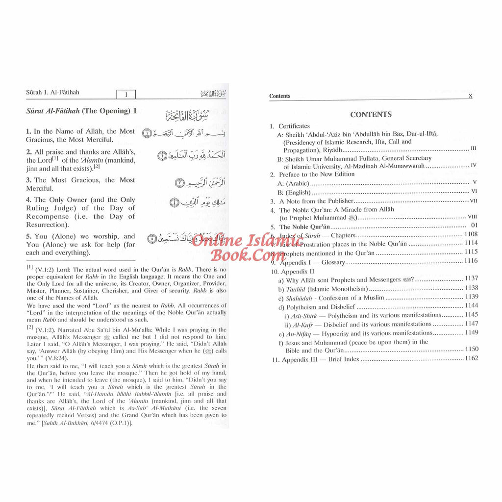Interpretation of the Meanings of the Noble Quran in The English language, Noble Quran Medium Size

The Noble Quran Arabic and English (Medium size) (Hardcover) with Metal Corner Protector