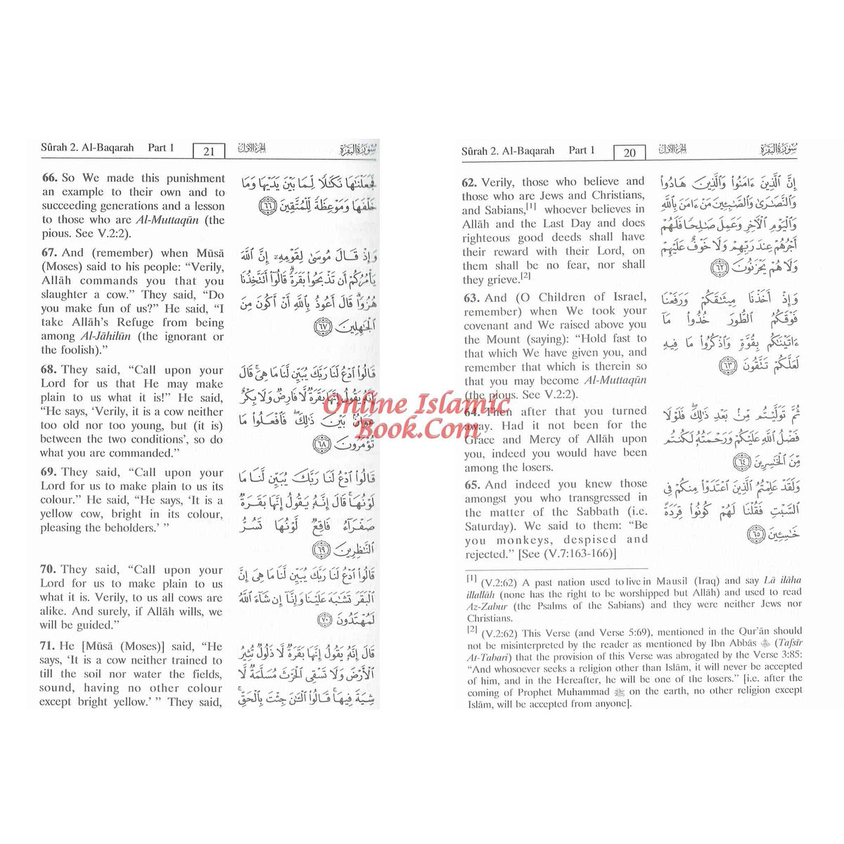 Interpretation of the Meanings of the Noble Quran in The English language, Noble Quran Medium Size

The Noble Quran Arabic and English (Medium size) (Hardcover) with Metal Corner Protector