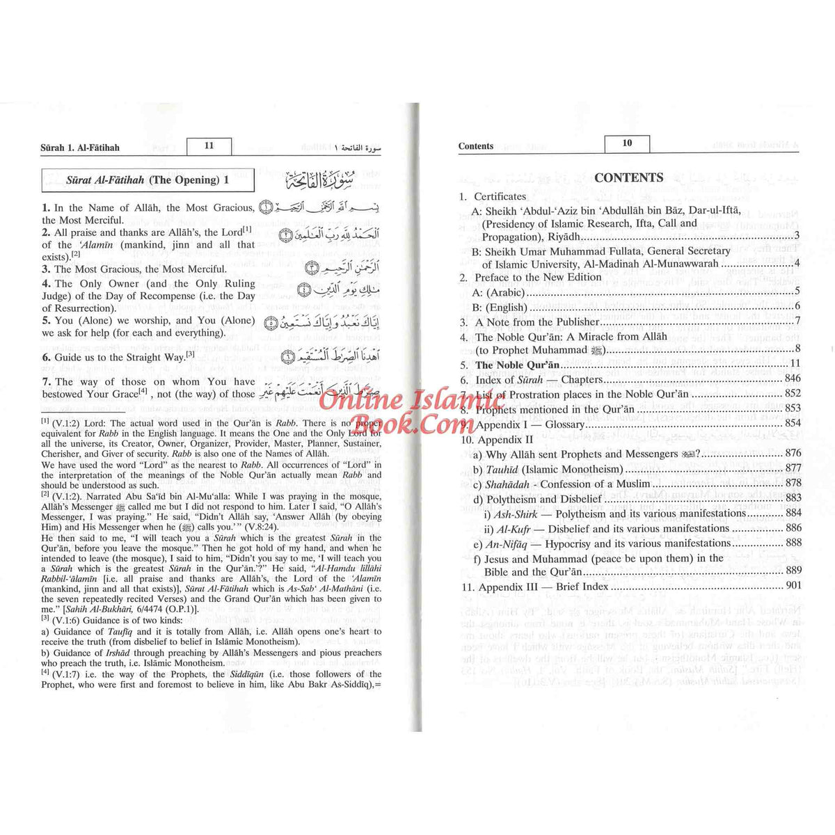 The Noble Quran Arabic and English (Medium size) (Softcover)