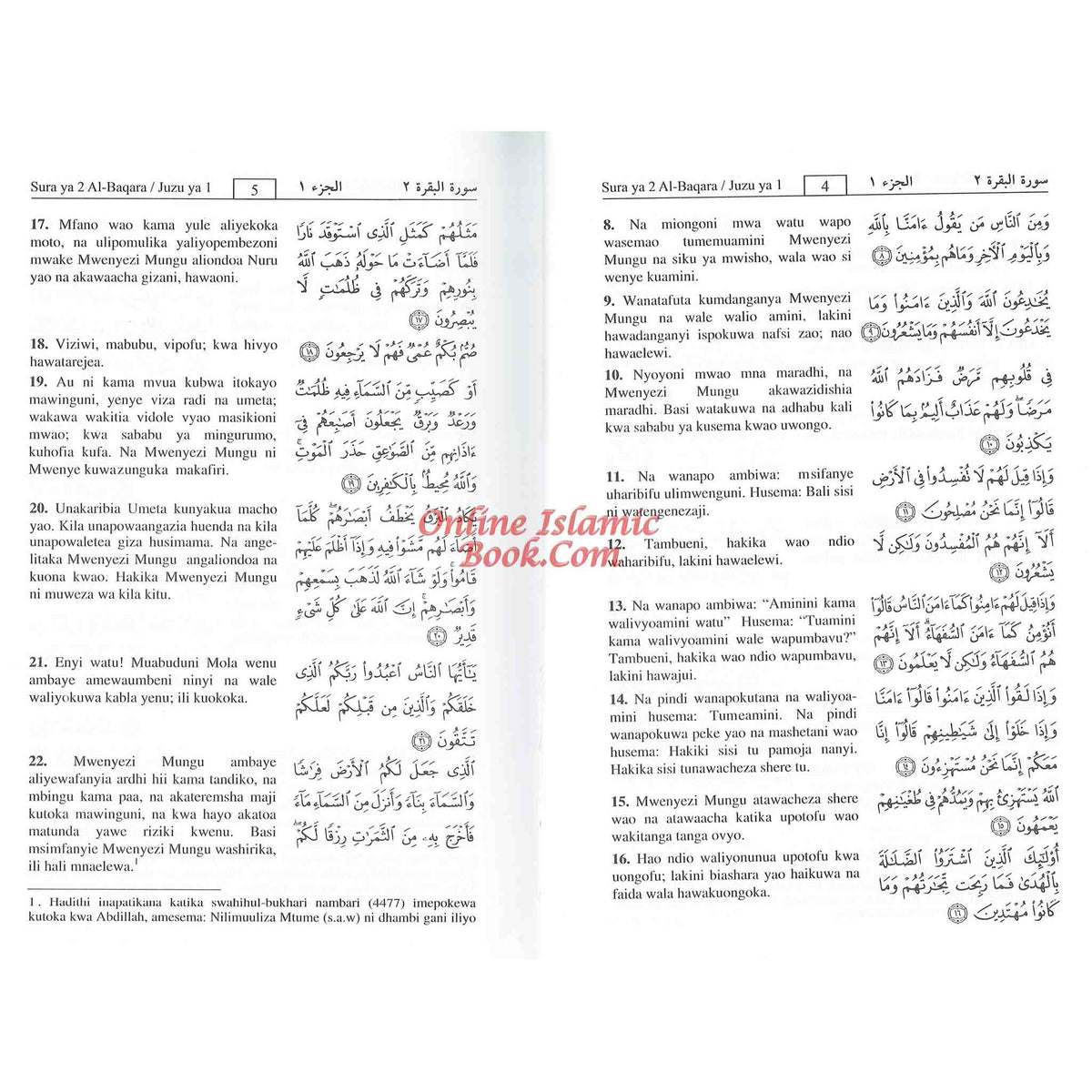 Noble Quran in Swahili Language Arabic to Sawahili Language Translation
ISBN: 9782987465676