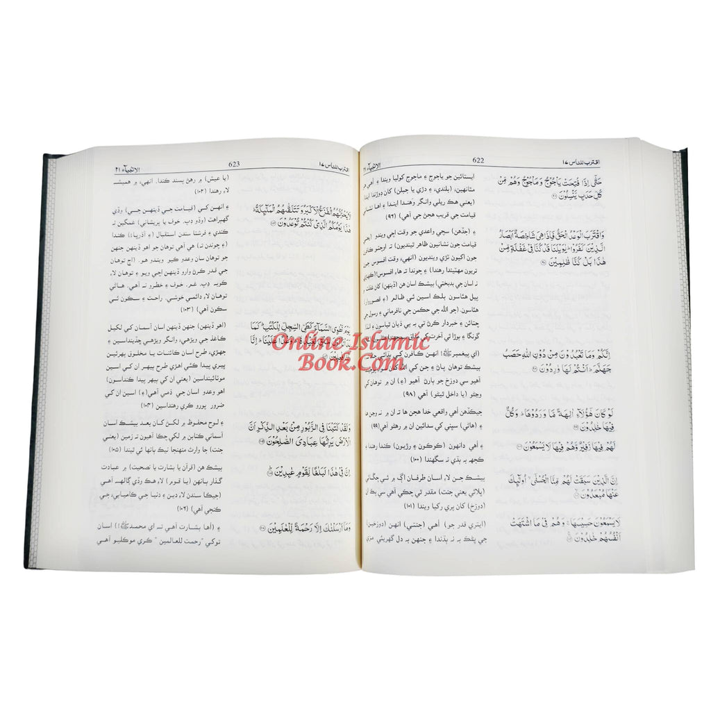 Quran in Sindhi Language, Arabic with Sindhi Translation
ISBN: 9786035000222