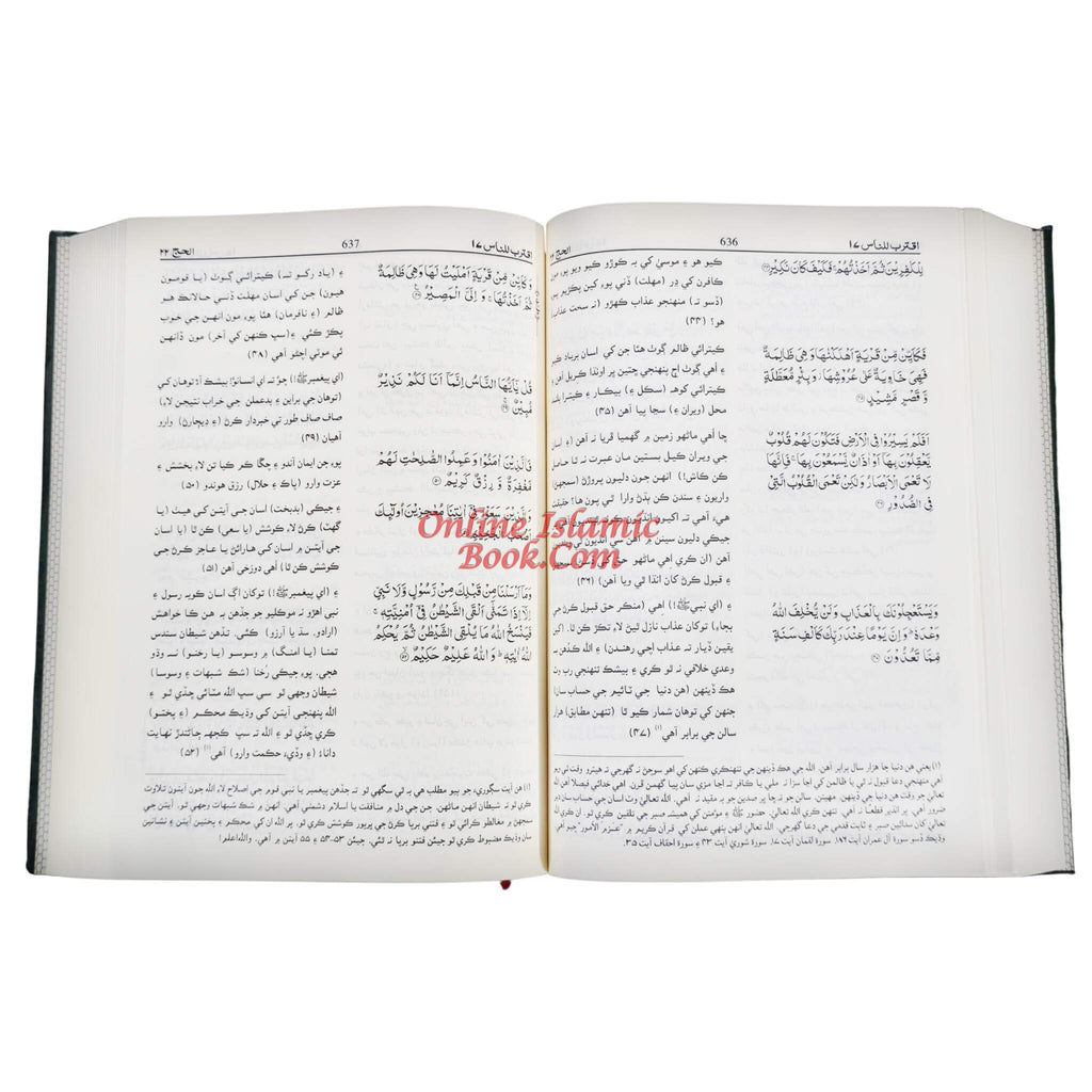 Quran in Sindhi Language, Arabic with Sindhi Translation
ISBN: 9786035000222