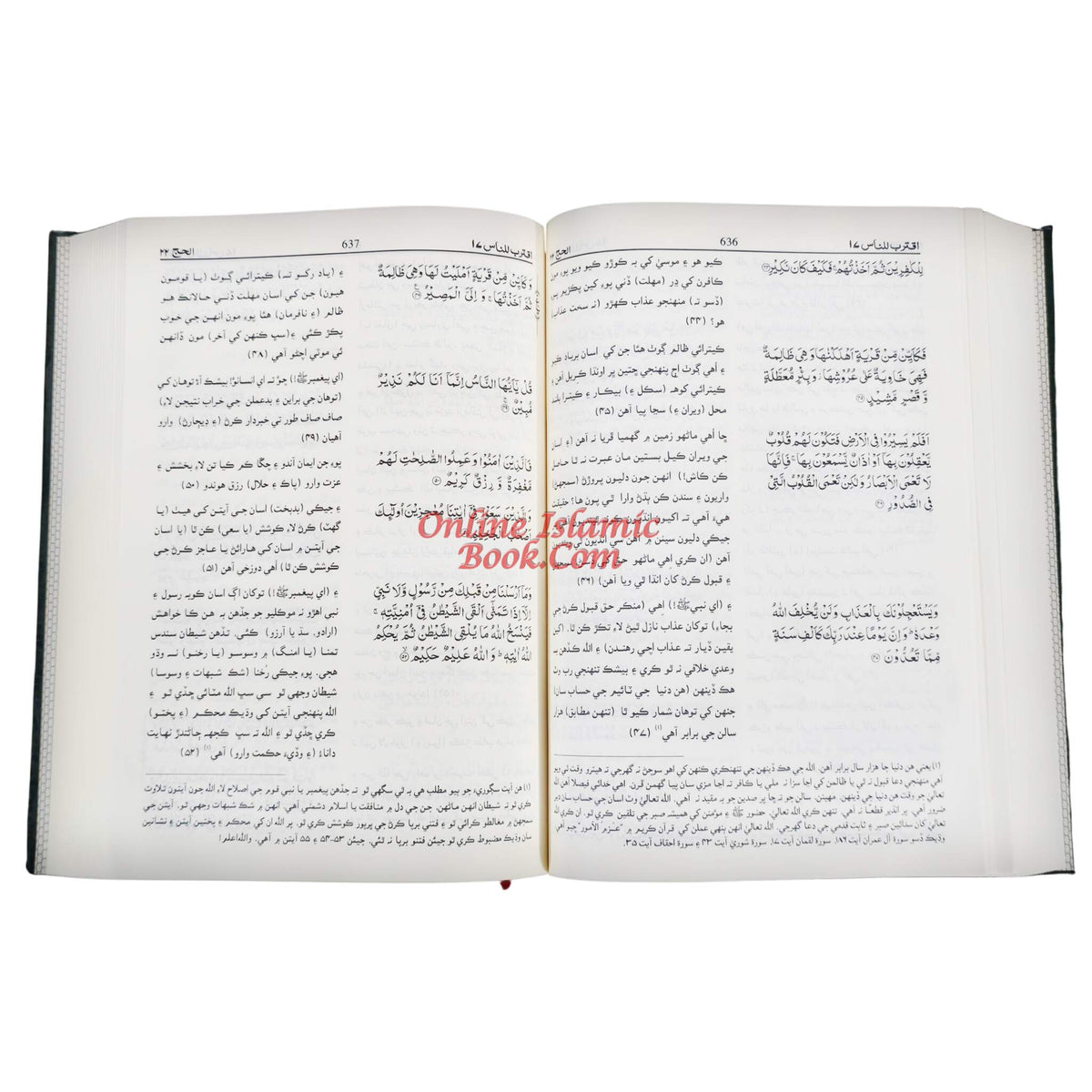 Quran in Sindhi Language, Arabic with Sindhi Translation
ISBN: 9786035000222