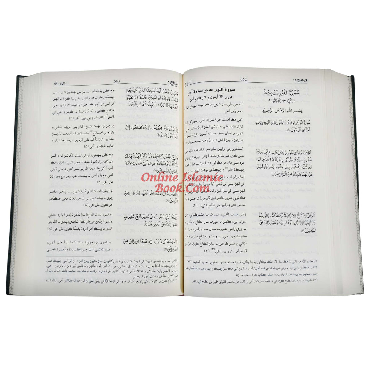 Quran in Sindhi Language, Arabic with Sindhi Translation
ISBN: 9786035000222