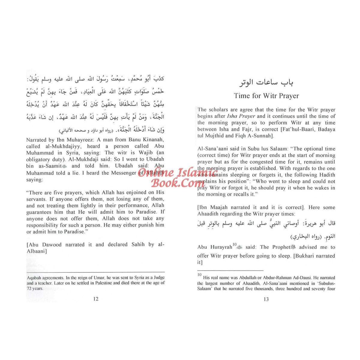 Rulings of Witr Prayer By Dr Muhammad Shabbir Usmani
ISBN: 9781901239126