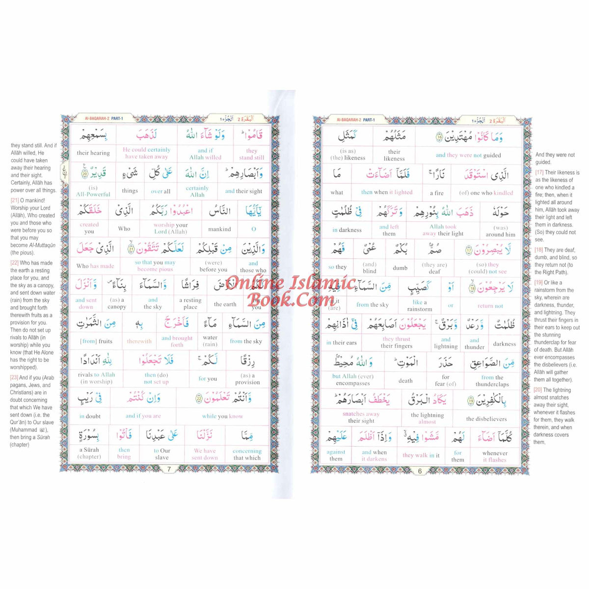 Study The Noble Quran Word-for-Word (Full Color in One Vol) By Dr. Muhsin Khan &; Dr. Taqi-ud-Din Al-Hilali