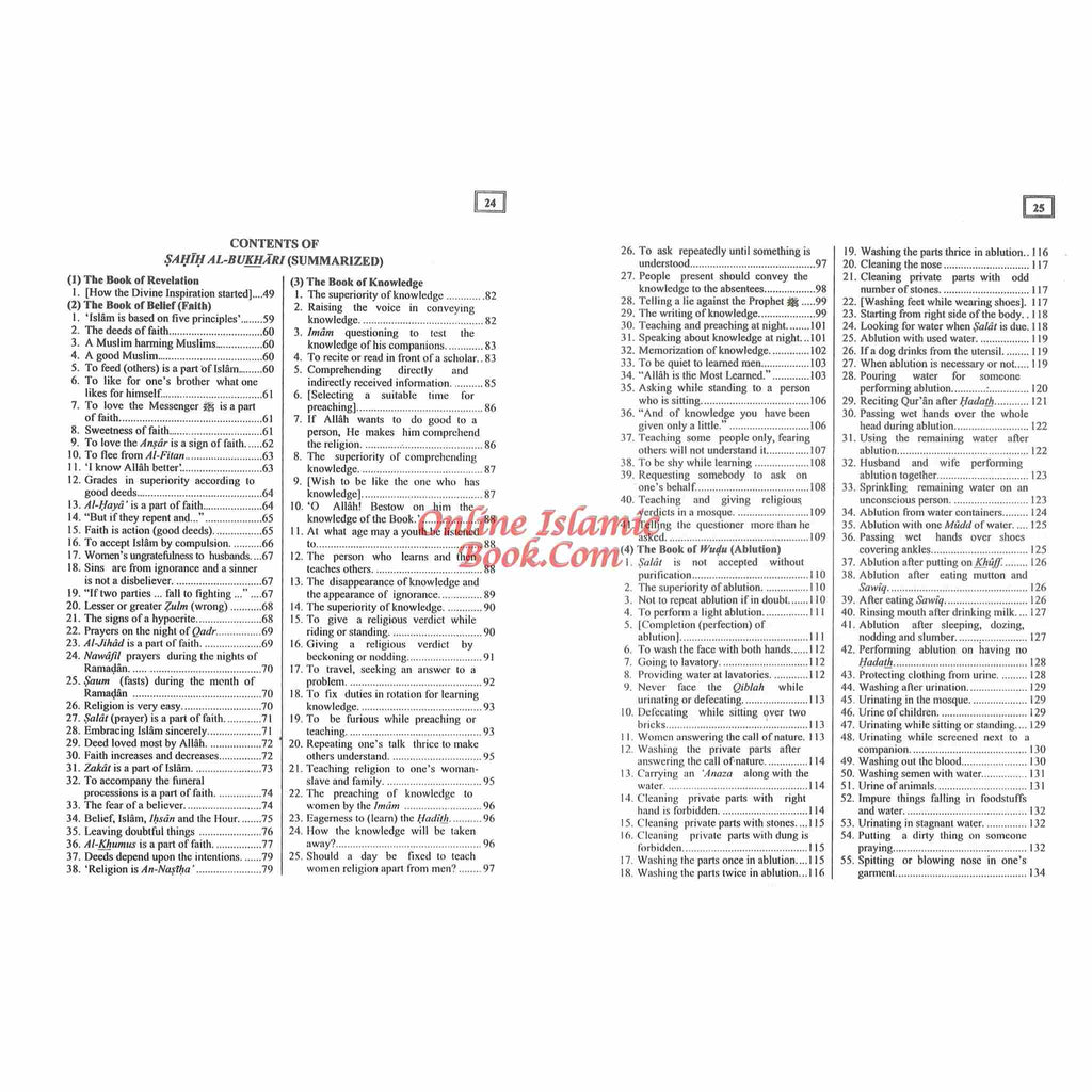 Summarized Sahih Al-Bukhari By Dr. Muhammad Muhsin Khan Medium Size ISBN: 9789960740805