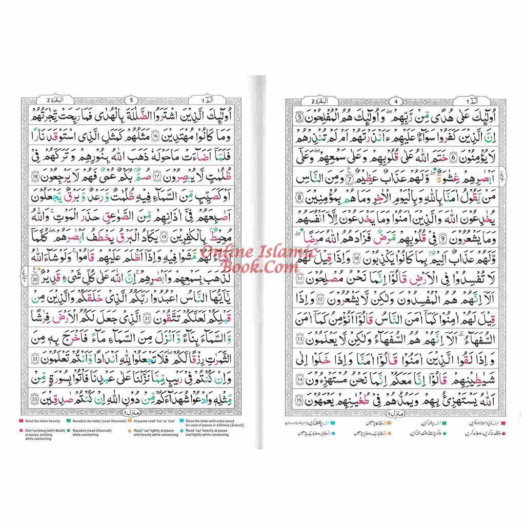 Tajweed Quran persian, Urdu & Southafrican Script with 15 Lines Ref 213 Binding: Hardcover