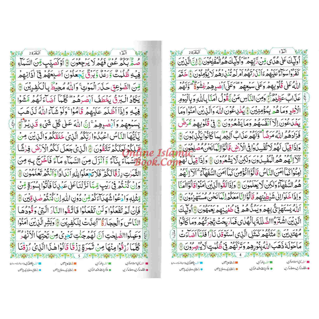 Tajweedi Quran with Urdu Tajweed Rules 16 Lines 8.5 x 6.0 Inch (7B) Hafzi Tajweedi, Medium Size,Standard Print
Beautiful full color 16-line Indo-Pak/Persian script Tajweed Qur'an