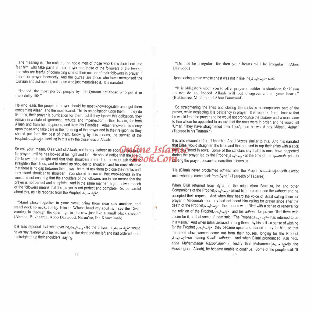 The Essay Of Ahmad bin Hanbal On Prayer By Dr. Hafiz M.S.Usmani