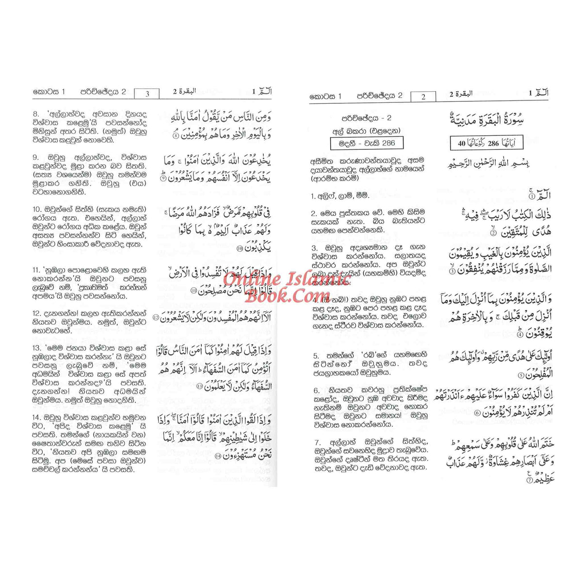 The Noble Quran in Sinhala language
ISBN: 9786035002721